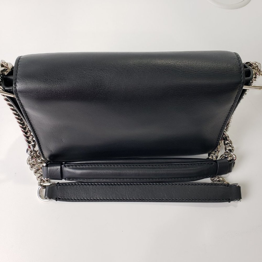 Tod’s Black Leather Double-T Crossbody Bag, Like New - Picture 5 of 13
